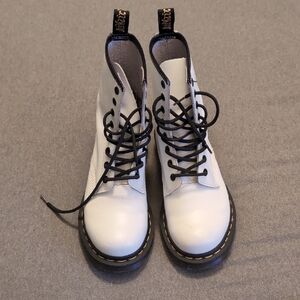 White Leather Dr. Martens 1460